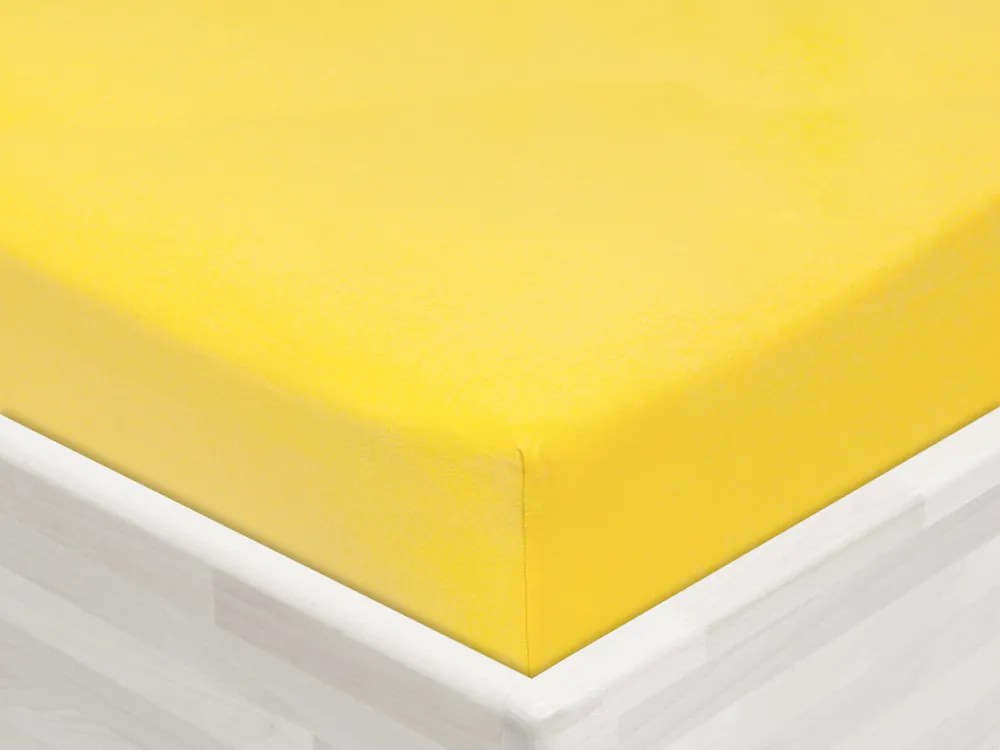 Jersey napínacie prestieradlo JR-003 Žlté 100 x 200 - výška 20 cm