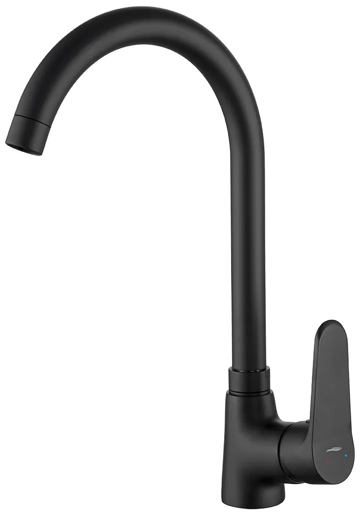 Kuchinox Atez, vysoká drezová batéria s výtokom v tvare U, čierna matná, LAV-BTK_768D