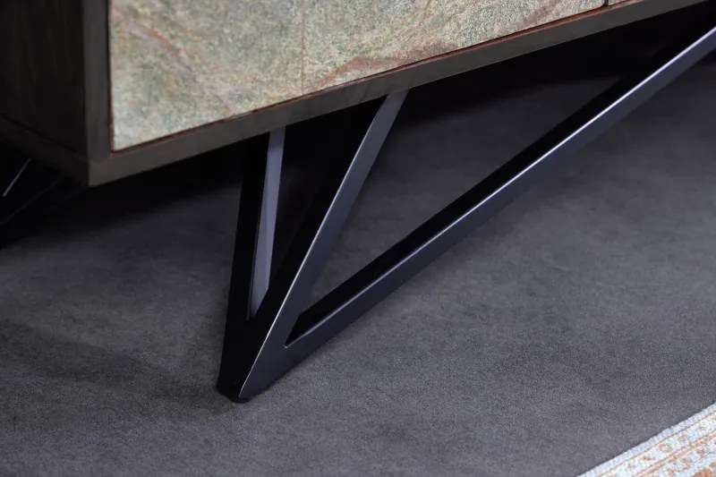 Dizajnová komoda Quillon 175 cm prírodný kameň