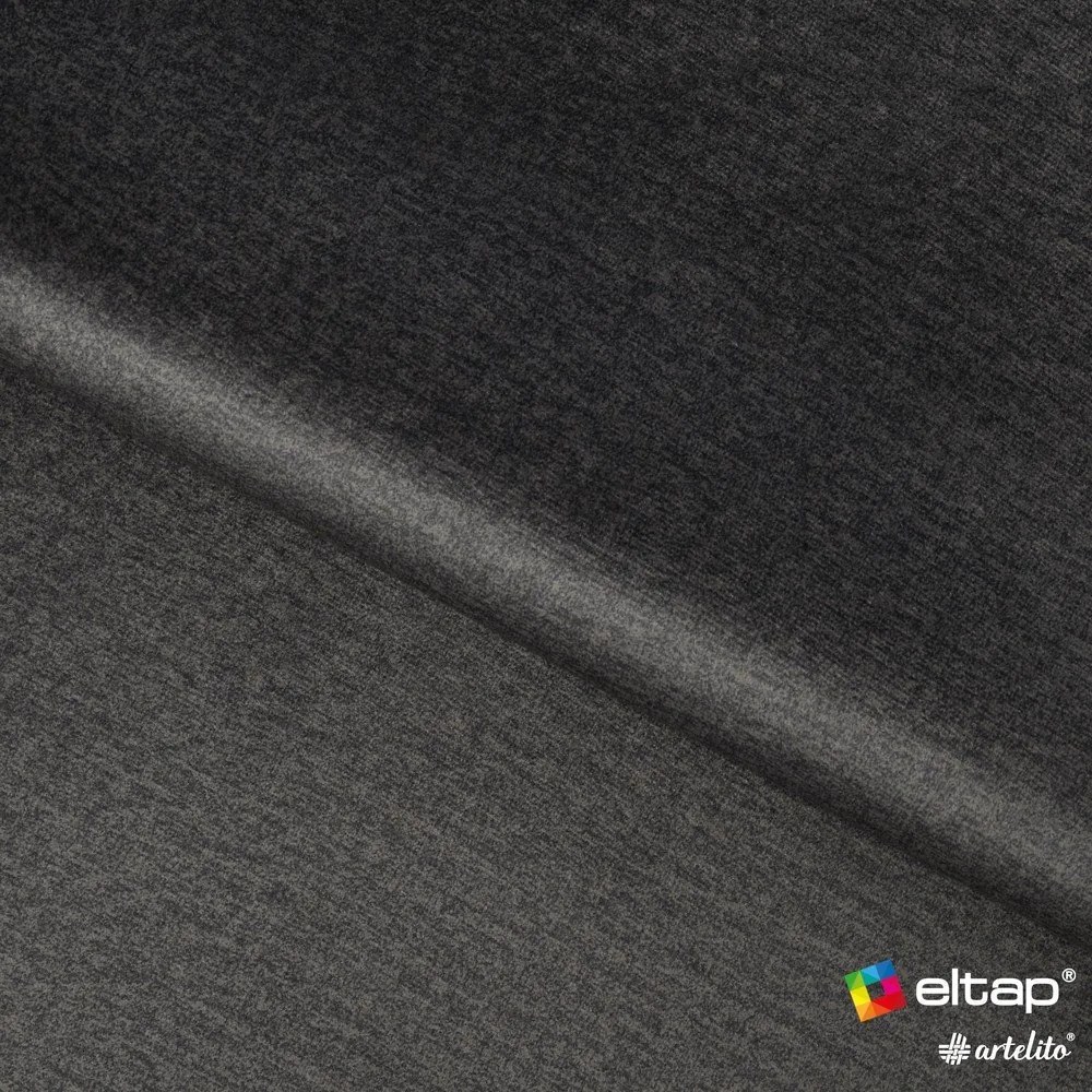 Sivá čalúnená dvojlôžková posteľ s úložným priestorom s roštom 140x200 cm Plissa – ELTAP