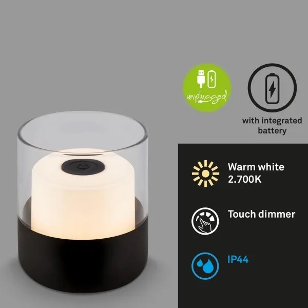 Brilo - Stmievateľná LED vonkajšia nabíjateľná stolná lampa LILET LED/2W/5V IP44