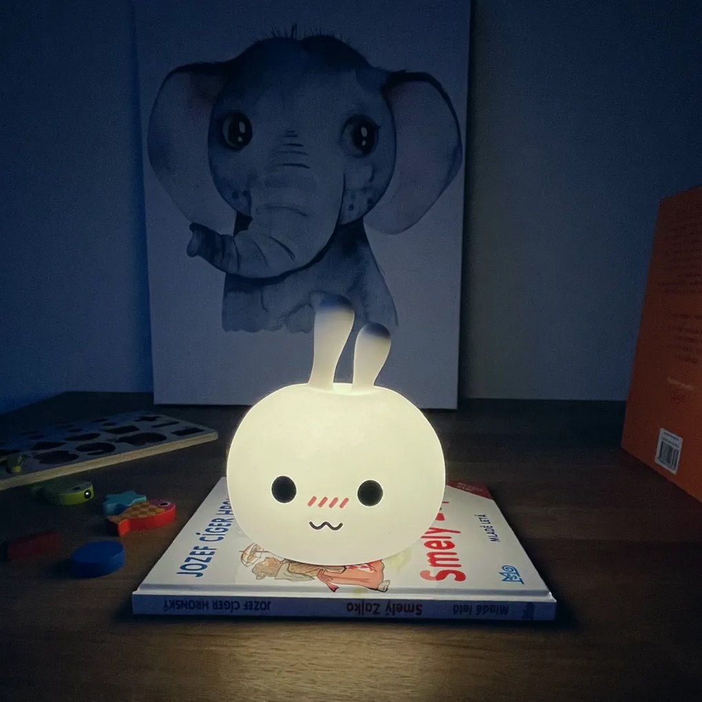 PIPPER | Silikónová detská lampa - zajac