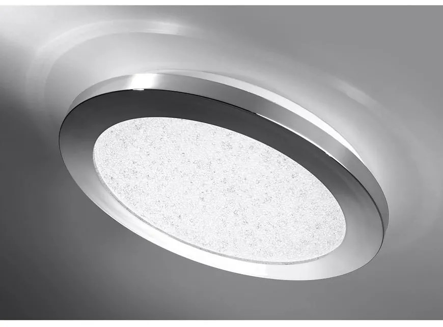 Stropné svietidlo LED Pixel 22,5 cm 12W  IP44 chróm+Granila 3000k