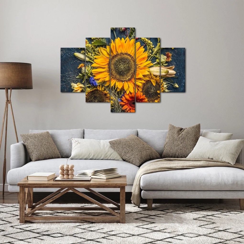 Obraz - Jesenné kvety (150x105 cm)