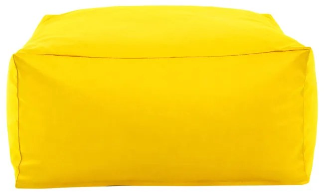 Taburetka svetložltá kocka ekokoža