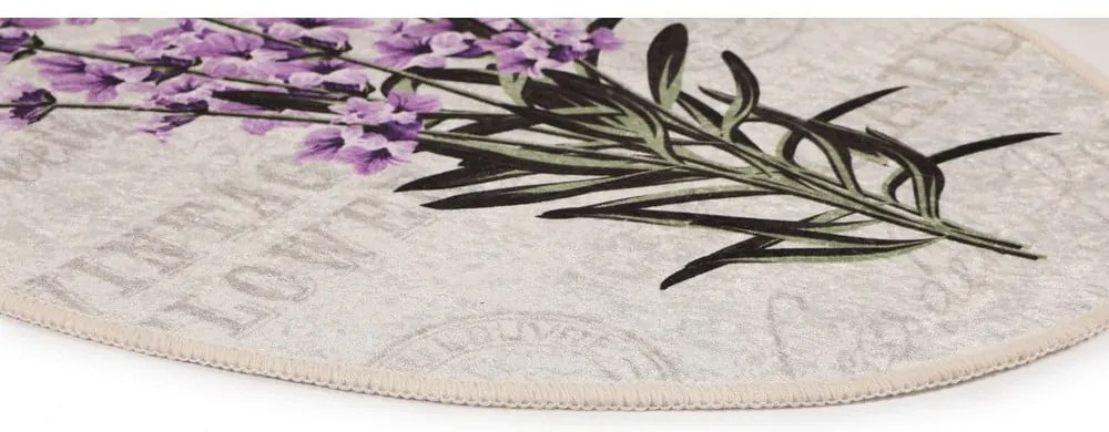 Fialovo-béžové kúpeľňové predložky v súprave 3 ks 60x100 cm Lavender – Foutastic