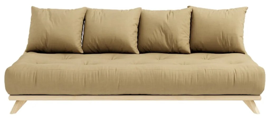 Variabilná pohovka Senza Clear lacquered/Wheat beige 85 × 200 × 90 cm