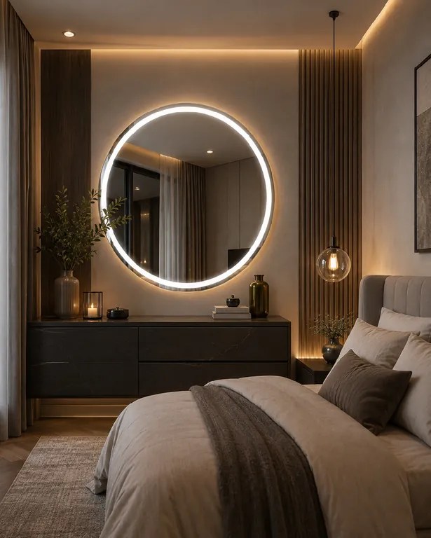 LED zrkadlo okrúhle 70 cm