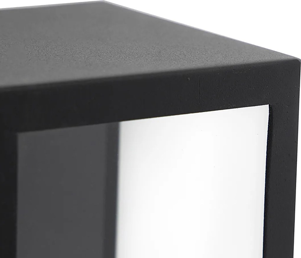 Inteligentné vonkajšie nástenné svietidlo čierne so sklom vrátane WiFi ST64 - Rotterdam Long