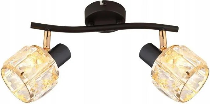 Bodové svietidlo DUBAI 2xE14/40W/230V čierna/zlatá