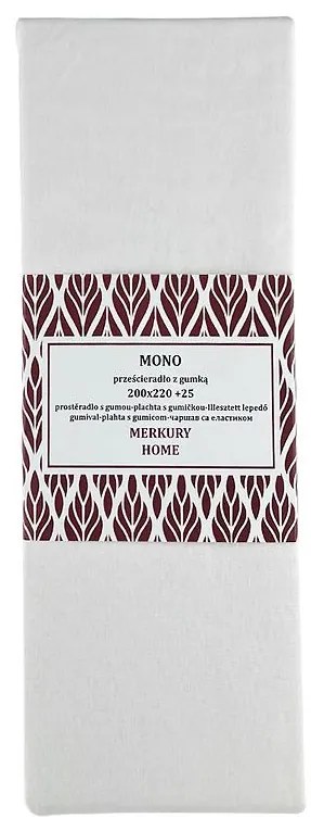 Napínacia plachta Mono bavlna ecru 220x200 + 25 Merkury Home