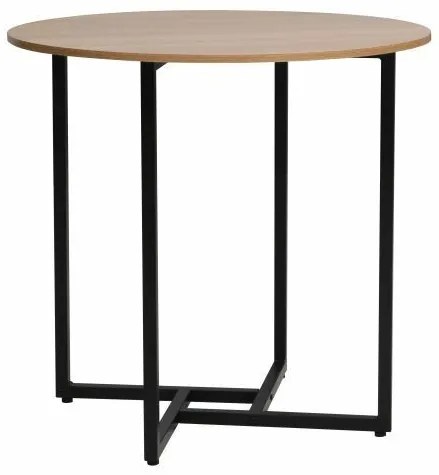 Okrúhly jedálenský stôl Alto 80 cm dub prírodný/čierny