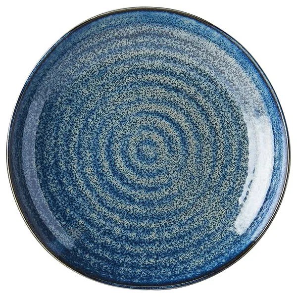 Modrý keramický tanier Mij Indigo, ø 23 cm
