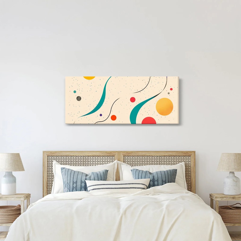 Obraz - Minimalistická farebná ilustrácia (120x50 cm)