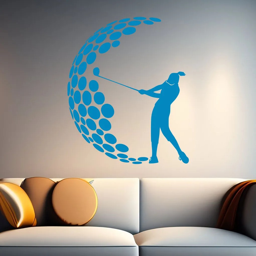 Veselá Stena Samolepka Golf Farba: modrá, Veľkosť: 40 x 48 cm