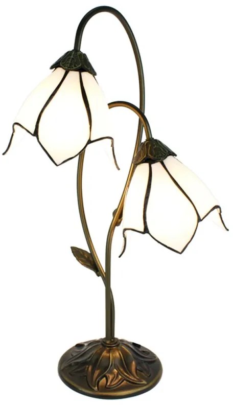 Lampa Tiffany stolová 35*18*61 WHITE