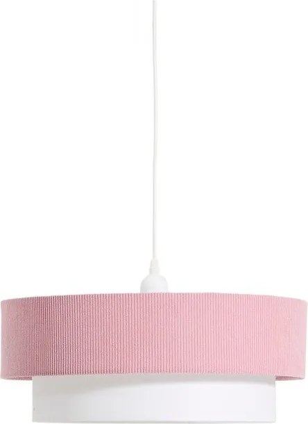 Biely/svetloružový detský luster s textilným tienidlom Bianella – Kave Home