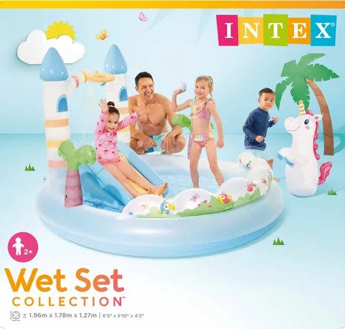 Detské vodné ihrisko Intex 56148NP - hrad s jednorožcom