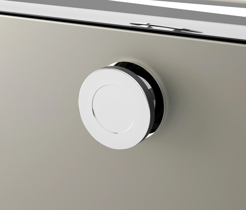 Kovový odkladací stolík »CN3« s 1 výklopným priečinkom, svetlosivý