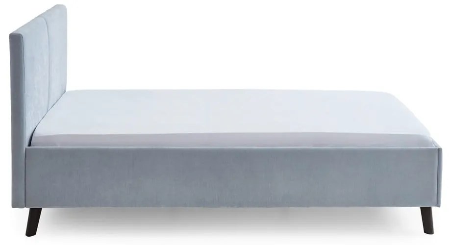 Svetlomodrá čalúnená dvojlôžková posteľ s roštom 140x200 cm Piano – Meise Möbel
