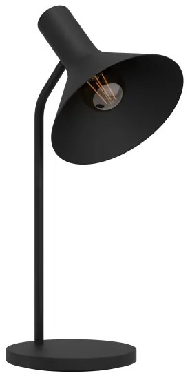 Eglo 390221 - Stolná lampa MORESCANA 1xE27/28W/230V čierna