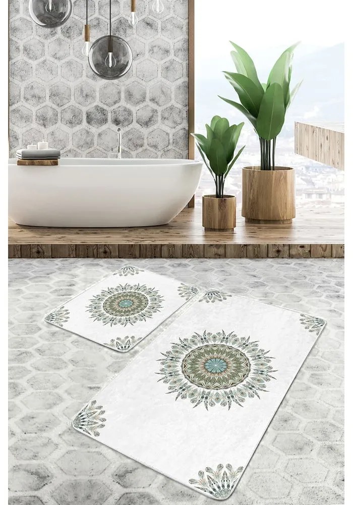 Biele kúpeľňové predložky v súprave 2 ks 60x100 cm – Mila Home