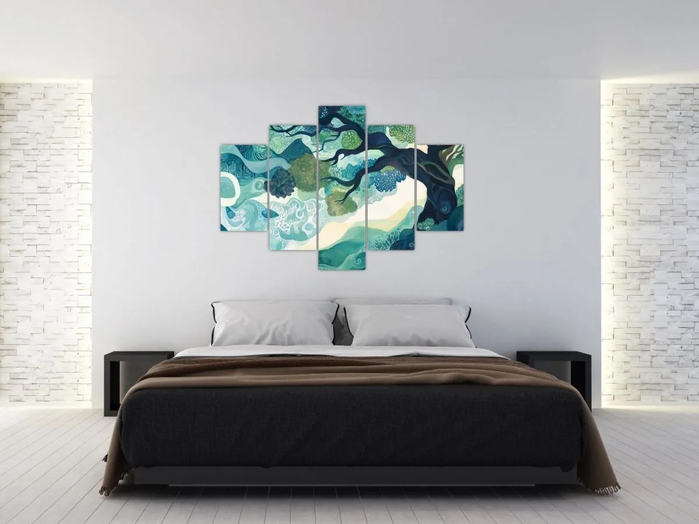 Obraz – Zelená koruna stromu života (150x105 cm)