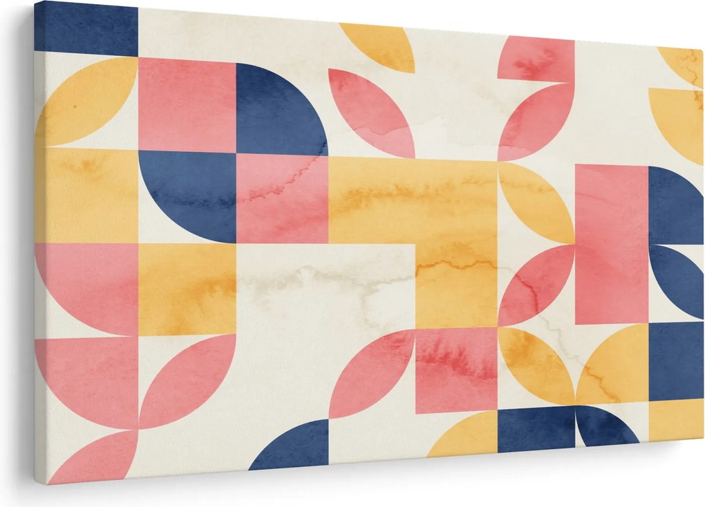 Obraz - Abstrakcia s retro vzormi (90x60 cm)