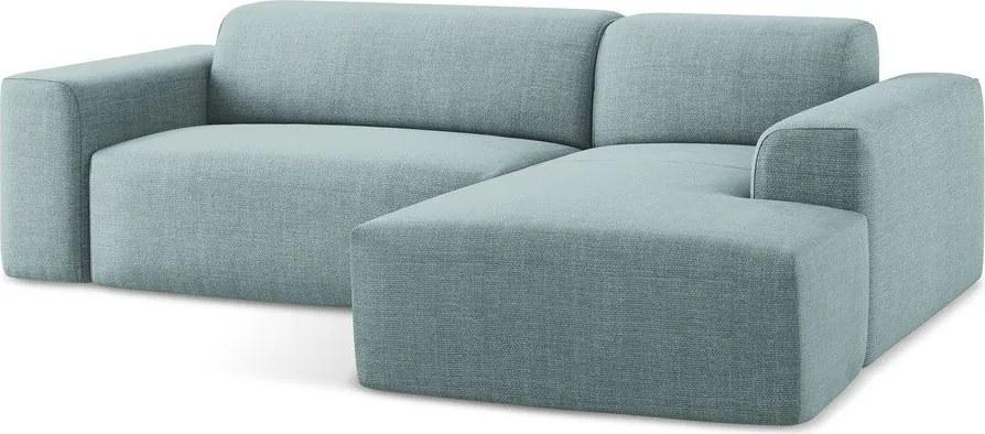 Modrá rohová pohovka (pravý roh/s leňoškou) Keli – Makamii