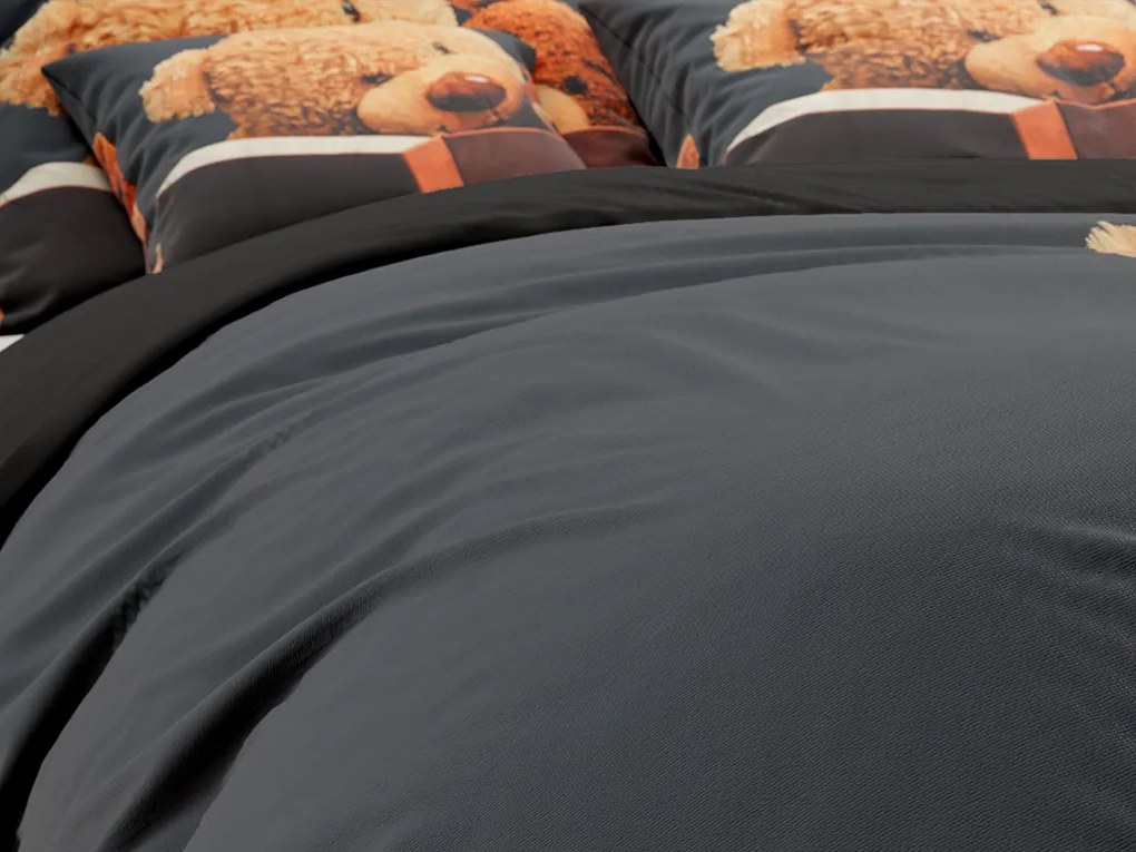 3D obliečky z mikrovlákna MACKO tmavosivé