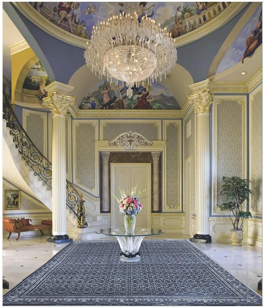 Diamond Carpets koberce Ručne viazaný kusový koberec Diamond DC-OC Denim blue / silver - 365x550 cm