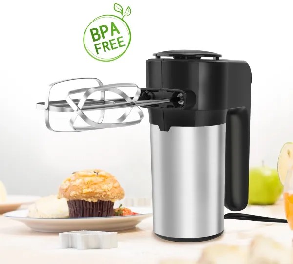 Aigostar - Ručný šľahač 300W/230V čierna/chróm