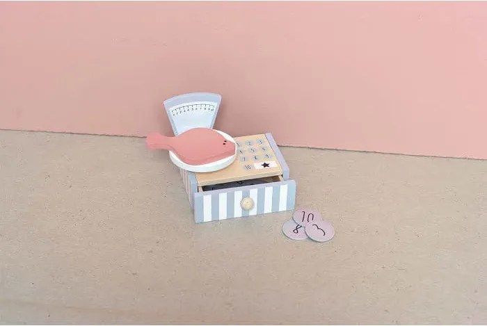 Detský drevený predajný stánok