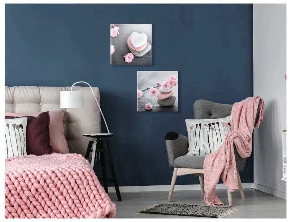 Obraz Styler Glasspik Spa & Zen Heart Stone, 30 × 30 cm