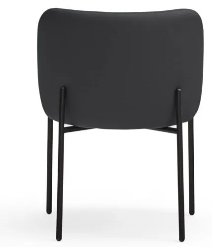 Čierne čalúnené jedálenské kreslá v súprave 2 ks Mogi – Teulat