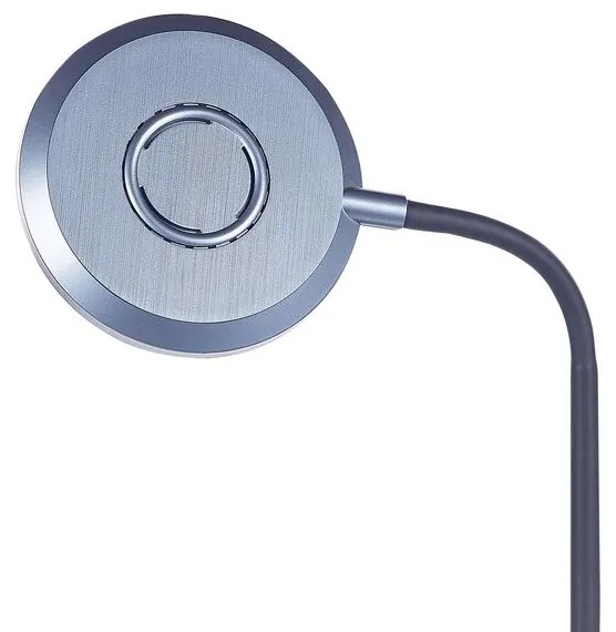 Stolná LED lampa čierna/strieborná COLUMBA Beliani