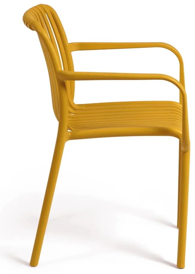 Horčicovožltá záhradná stolička Kave Home Isabellini