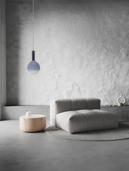 LED stmievateľný modro-zlatáý dizajnový luster Nostos