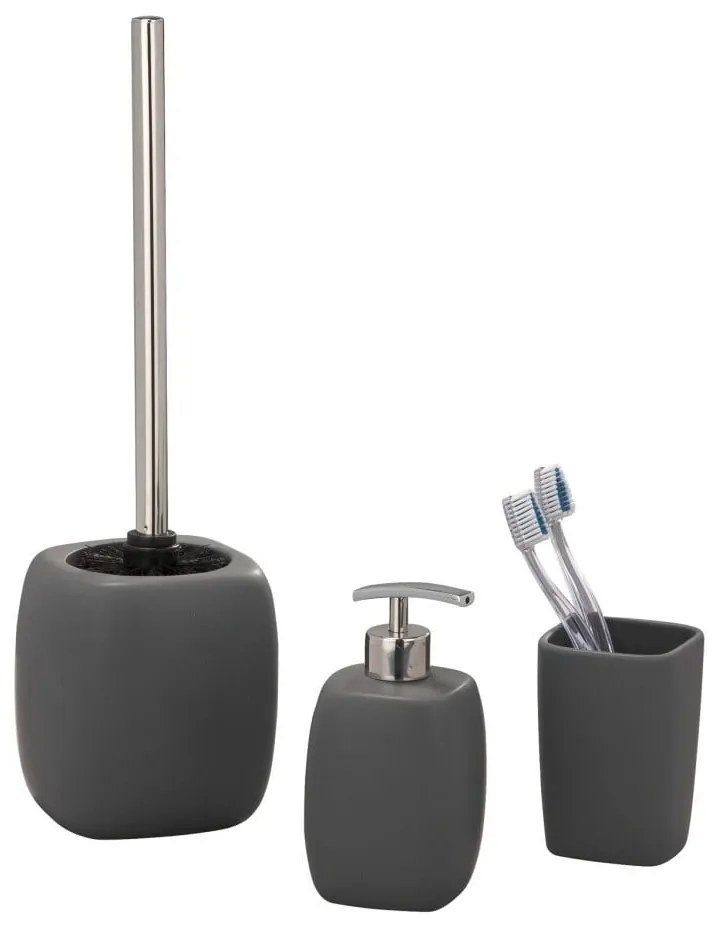 Sivý keramický pohárik na zubné kefky Wenko Faro