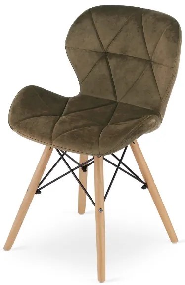 TRENDIE Jedálenské stoličky SKY hnedé 4 ks - škandinávsky štýl
