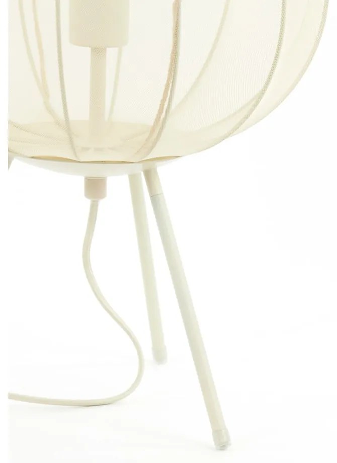 Krémová stolová lampa (výška 60 cm) Plumeria - Light & Living