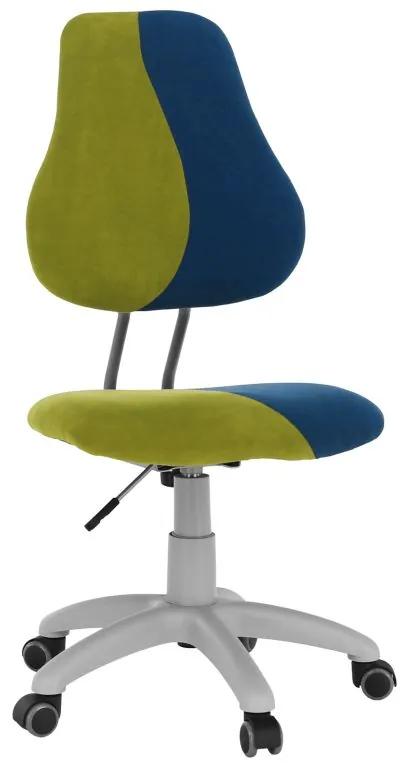 Rastúca otočná stolička, zelená/modrá, vhodná pre deti od 4 rokov