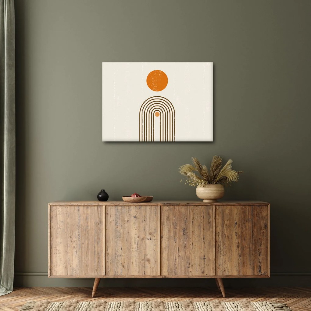 Obraz - Hnedé oblúky (70x50 cm)
