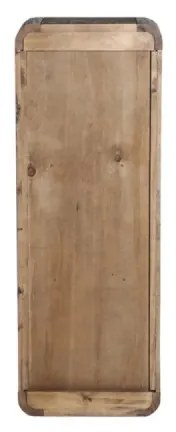 furniture-nabytek.cz - Masívna kúpeľňová skrinka Dingle z recyklovanej borovice a MDF, lakovaná, prírodná / šedá – 40×25×110 cm