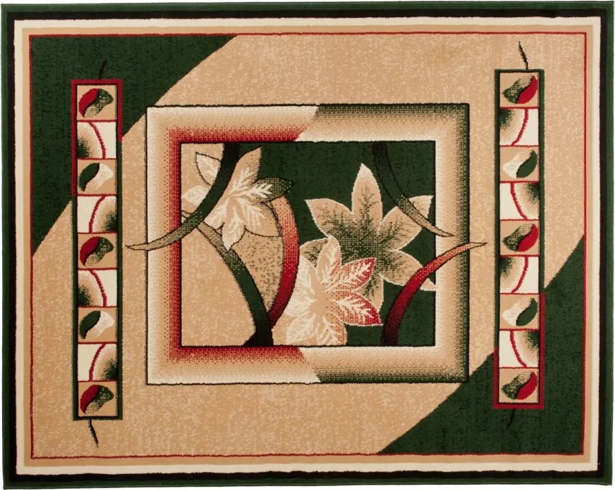 TA Koberec 1912B ZELENÝ ATLAS STR. Rozmer: 100x200 cm