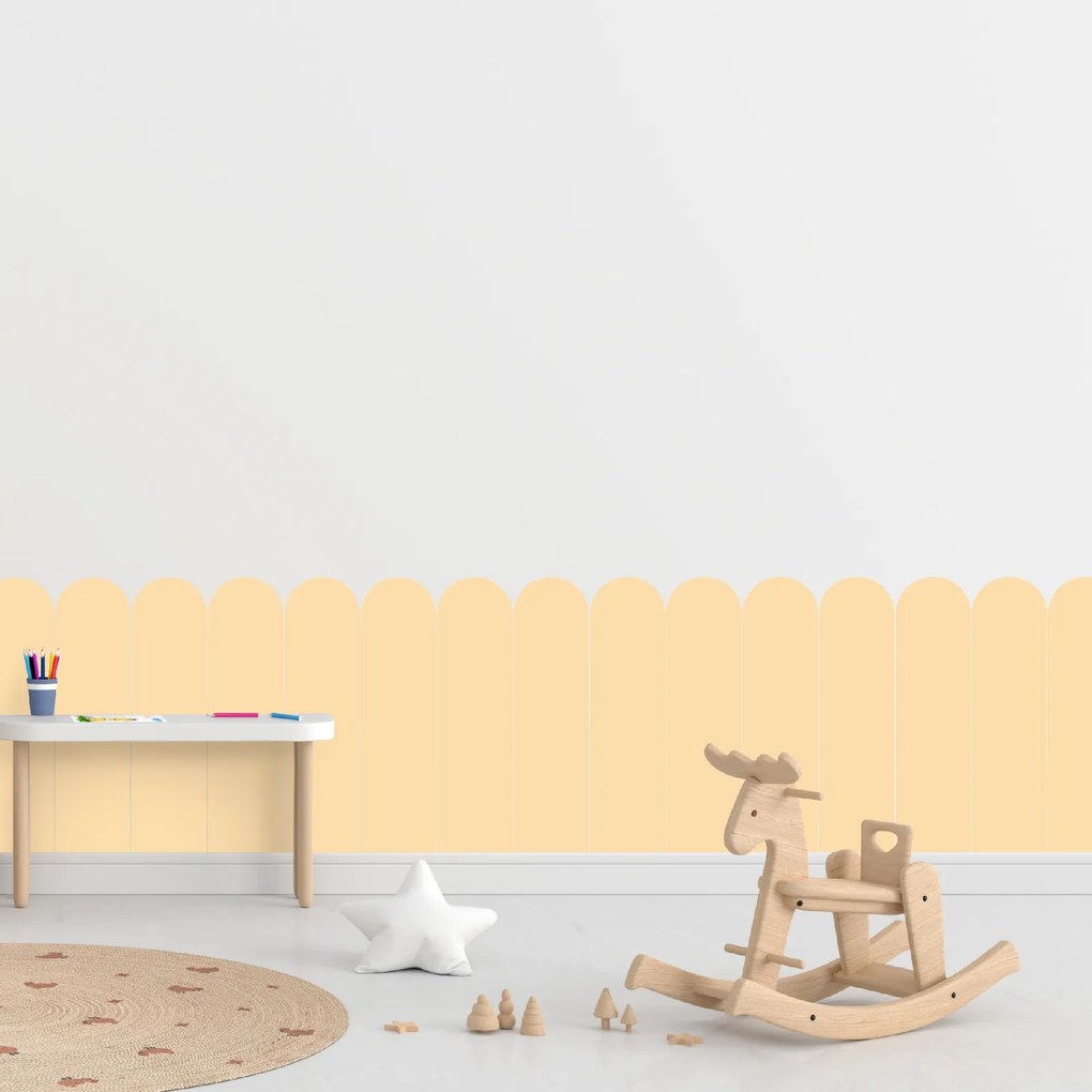 PIPPER. Oblúk - Žltá farba - textilná nálepka na stenu Farba: Bledá, Veľkosť: 60 cm