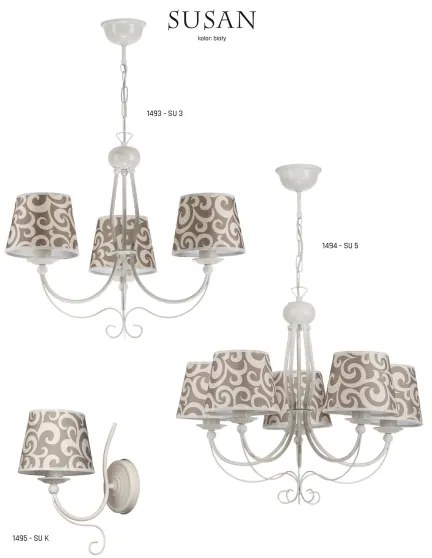 Jupiter 1495 - Nástenné svietidla SUSAN 1xE27/60W/230V