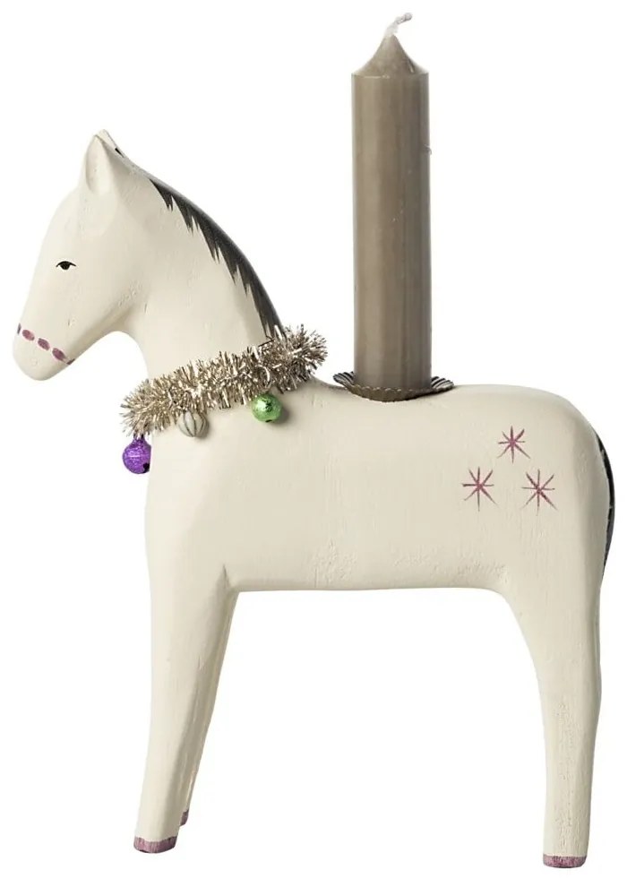 Maileg Drevený svietnik Horse Large