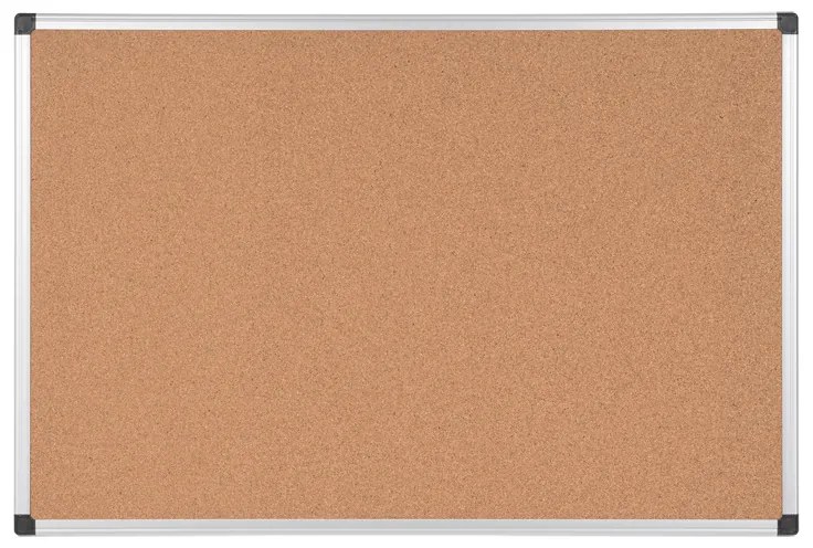 Korková nástenka, 1200 x 900 mm, eloxovaný rám