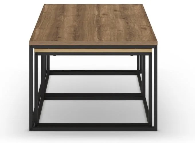 Konferenčné stolíky v súprave 3 ks v prírodnej farbe 60x110 cm Camelia – Marckeric